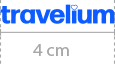 Logotipo de Travelium con medida mínima de 4 cm